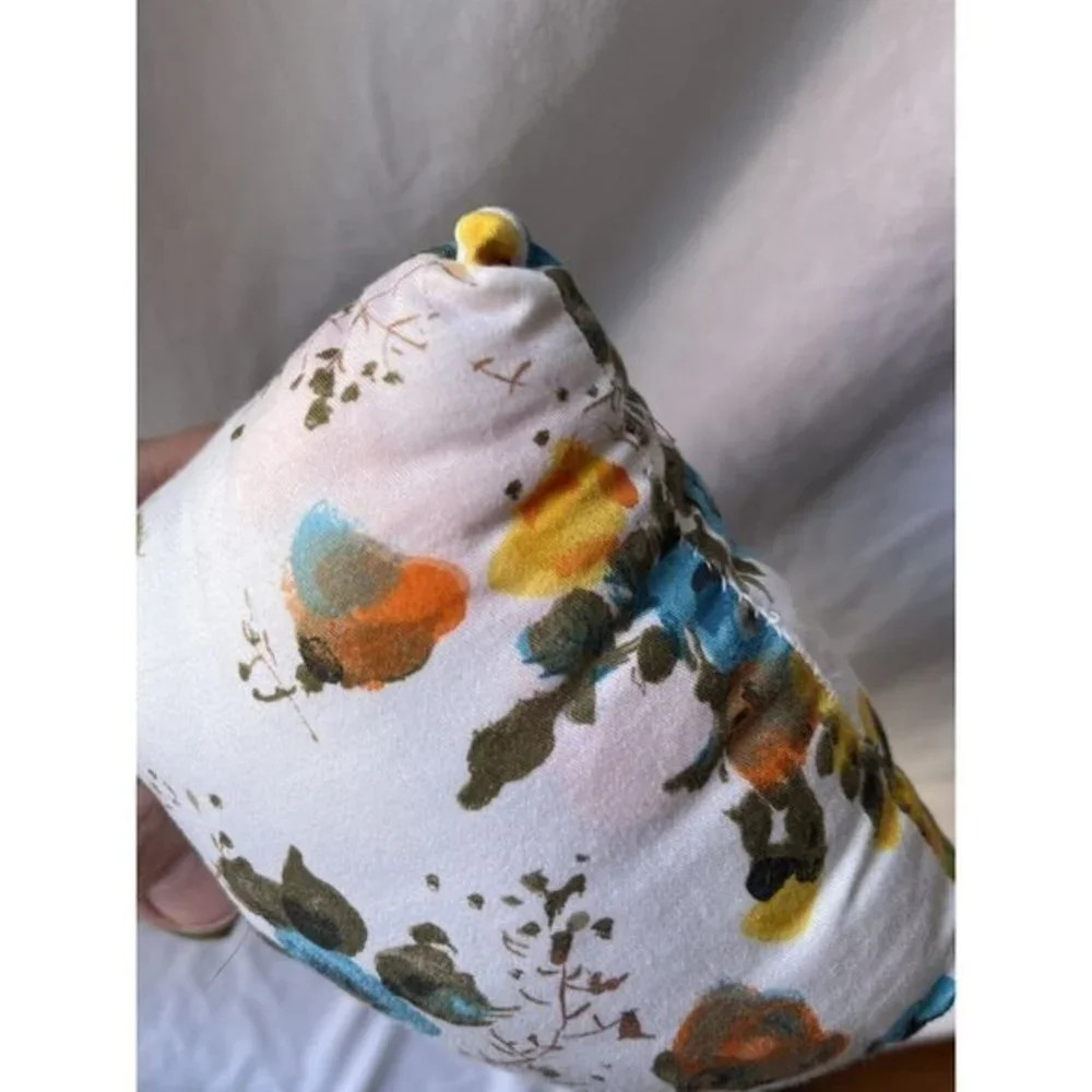 Vintage Handmade Cat Pillow Floral Kitty Cottagecore Shabby Chic Decor